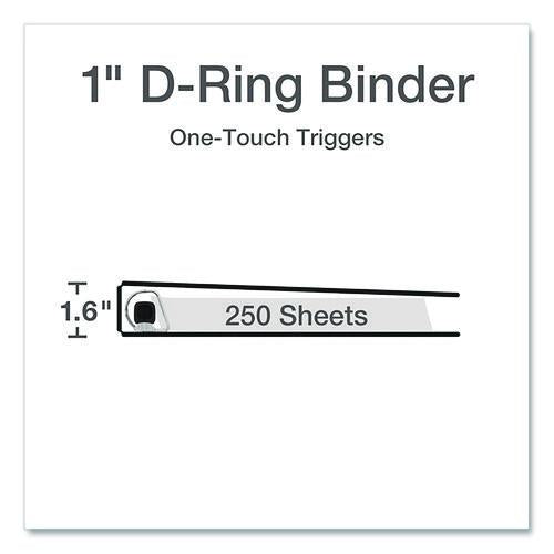 Image of Cardinal® 10301 Premier Easy Open Clearvue Locking Slant-D Ring Binder, 3 Rings, 1" Capacity, 11 X 8.5, Black