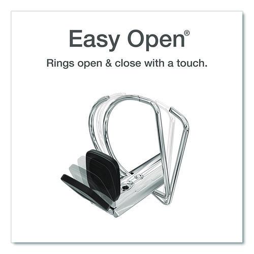 Image of Cardinal® 10301 Premier Easy Open Clearvue Locking Slant-D Ring Binder, 3 Rings, 1" Capacity, 11 X 8.5, Black