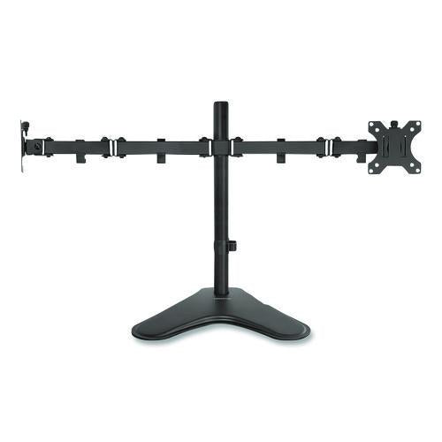 Image of MOUNT-IT! MI-2781 Dual Monitor Desk Stand, For 19" to 32" Monitors, 36.4" x 11" x 18.3", Black, Supports 17.6 lb