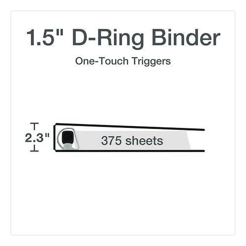 Image of Cardinal® 10311 Premier Easy Open Clearvue Locking Slant-D Ring Binder, 3 Rings, 1.5" Capacity, 11 X 8.5, Black