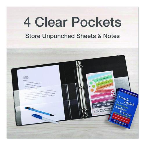 Image of Cardinal® 10311 Premier Easy Open Clearvue Locking Slant-D Ring Binder, 3 Rings, 1.5" Capacity, 11 X 8.5, Black