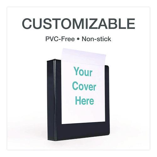 Image of Cardinal® 10321CB Premier Easy Open Clearvue Locking Slant-D Ring Binder, 3 Rings, 2" Capacity, 11 X 8.5, Black