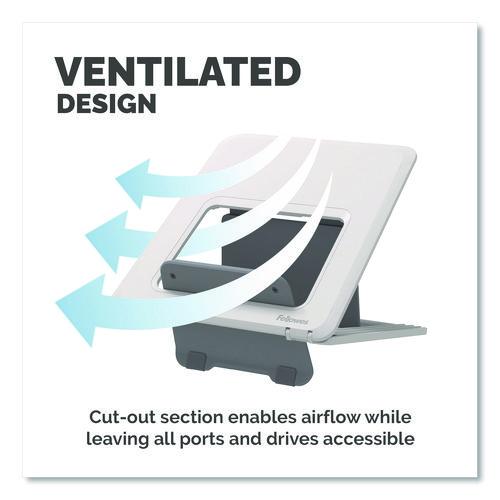 Image of Fellowes® 100098501 Breyta Laptop Stand, 9.25" x 10.55" x 0.55" - 8", White, Supports Up to 8.8 lbs