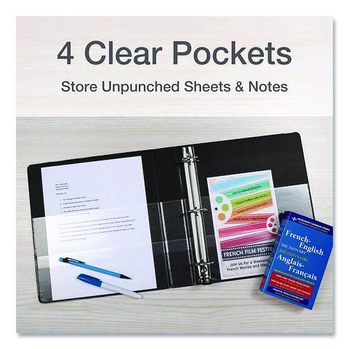Image of Cardinal® 10331 Premier Easy Open Clearvue Locking Slant-D Ring Binder, 3 Rings, 3" Capacity, 11 X 8.5, Black