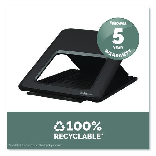 Image of Fellowes® 100098500 Breyta Laptop Stand, 9.25" x 10.55" x 0.55" to 8", Black, Supports Up to 8.8 lbs.