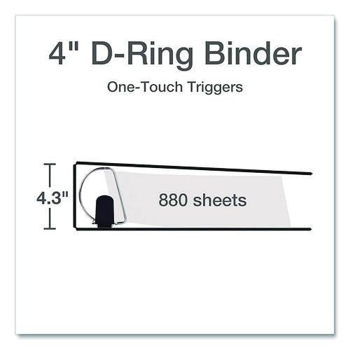 Image of Cardinal® 10340CB Premier Easy Open Clearvue Locking Slant-D Ring Binder, 3 Rings, 4" Capacity, 11 X 8.5, White