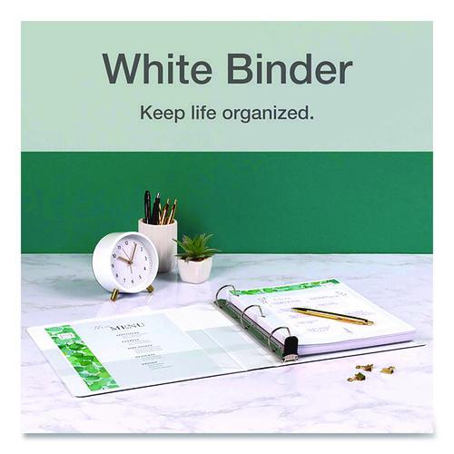 Image of Cardinal® 10340CB Premier Easy Open Clearvue Locking Slant-D Ring Binder, 3 Rings, 4" Capacity, 11 X 8.5, White