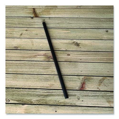 Image of Boardwalk® BWKGSTUW775BK Giant Straws, 7.75", Polypropylene, Black, 150/Pack, 10 Packs/Carton