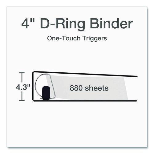Image of Cardinal® 10341 Premier Easy Open Clearvue Locking Slant-D Ring Binder, 3 Rings, 4" Capacity, 11 X 8.5, Black
