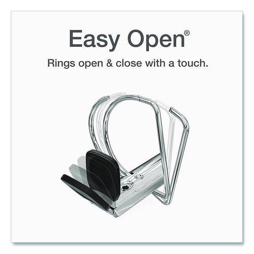 Image of Cardinal® 10341 Premier Easy Open Clearvue Locking Slant-D Ring Binder, 3 Rings, 4" Capacity, 11 X 8.5, Black