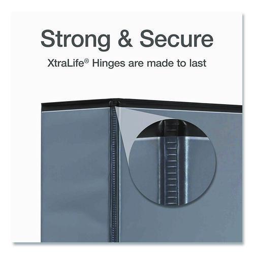 Image of Cardinal® 10341 Premier Easy Open Clearvue Locking Slant-D Ring Binder, 3 Rings, 4" Capacity, 11 X 8.5, Black