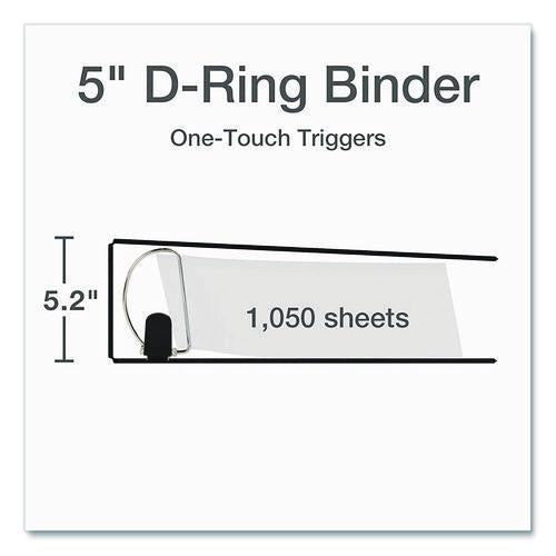 Image of Cardinal® 10350CB Premier Easy Open Clearvue Locking Slant-D Ring Binder, 3 Rings, 5" Capacity, 11 X 8.5, White