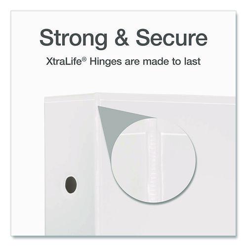 Image of Cardinal® 10350CB Premier Easy Open Clearvue Locking Slant-D Ring Binder, 3 Rings, 5" Capacity, 11 X 8.5, White