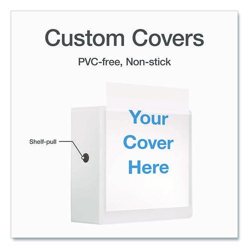 Image of Cardinal® 10350CB Premier Easy Open Clearvue Locking Slant-D Ring Binder, 3 Rings, 5" Capacity, 11 X 8.5, White