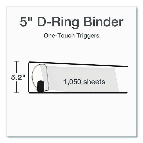 Image of Cardinal® 10351 Premier Easy Open Clearvue Locking Slant-D Ring Binder, 3 Rings, 5" Capacity, 11 X 8.5, Black