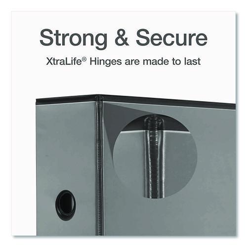 Image of Cardinal® 10351 Premier Easy Open Clearvue Locking Slant-D Ring Binder, 3 Rings, 5" Capacity, 11 X 8.5, Black