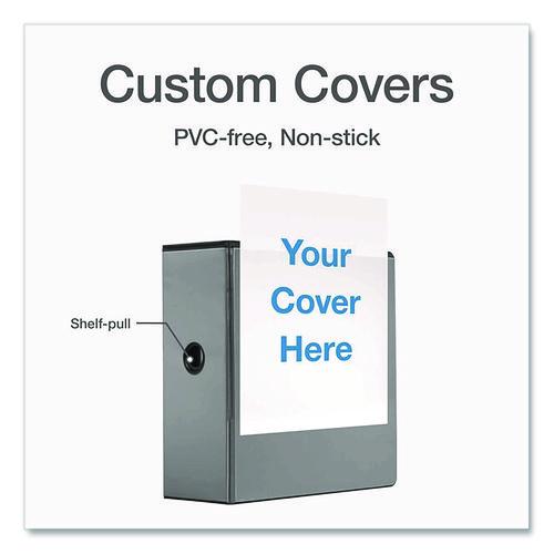 Image of Cardinal® 10351 Premier Easy Open Clearvue Locking Slant-D Ring Binder, 3 Rings, 5" Capacity, 11 X 8.5, Black