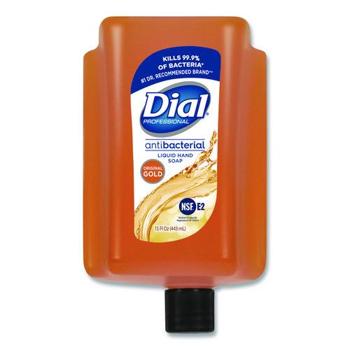 Image of Dial® Professional 98561 Antibacterial Gold Liquid Hand Soap Refill for Versa Dispenser, Floral Scent, 15 oz, 6/Carton
