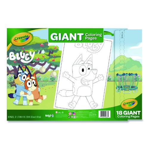 Image of Crayola® 04-2663 Bluey Giant Coloring Pages, Ages 3 and Up, 18.88 x 12.13 Sheets, 18 Pages