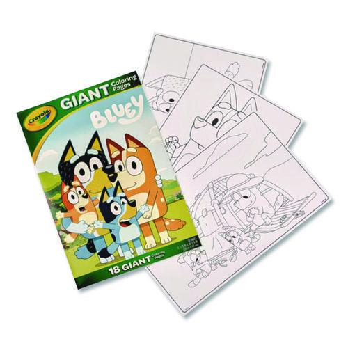 Image of Crayola® 04-2663 Bluey Giant Coloring Pages, Ages 3 and Up, 18.88 x 12.13 Sheets, 18 Pages
