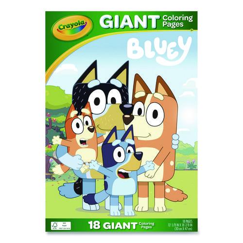 Image of Crayola® 04-2663 Bluey Giant Coloring Pages, Ages 3 and Up, 18.88 x 12.13 Sheets, 18 Pages