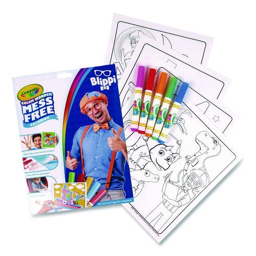 Image of Crayola® 75-2726 Blippi Color Wonder Kit, Includes Five Markers, Ages 3 and Up, 18 Pages