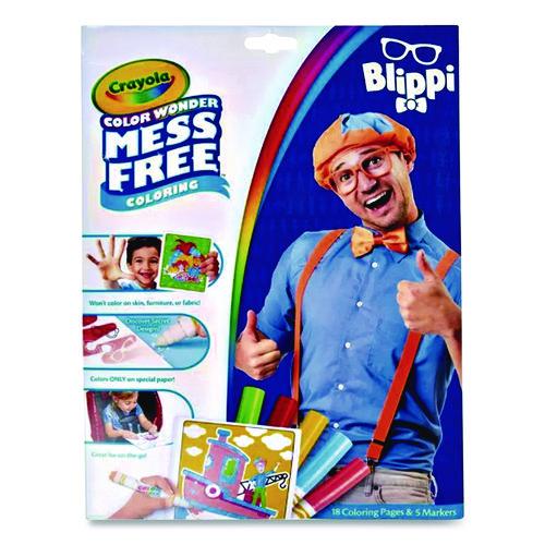 Image of Crayola® 75-2726 Blippi Color Wonder Kit, Includes Five Markers, Ages 3 and Up, 18 Pages