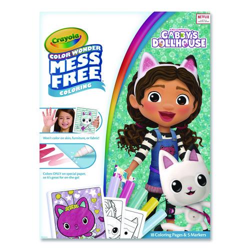 Image of Crayola® 75-2835 Gabby's Dollhouse Color Wonder Kit, Includes Five Markers, Ages 3 and Up, 18 Pages