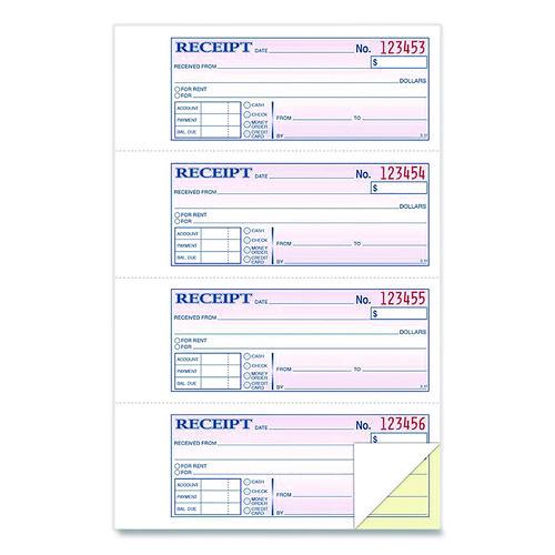 Image of Adams® DC1182 Money/Rent Receipt Book, Two-Part Carbonless, 7.13 x 2.75, 200 Forms Total