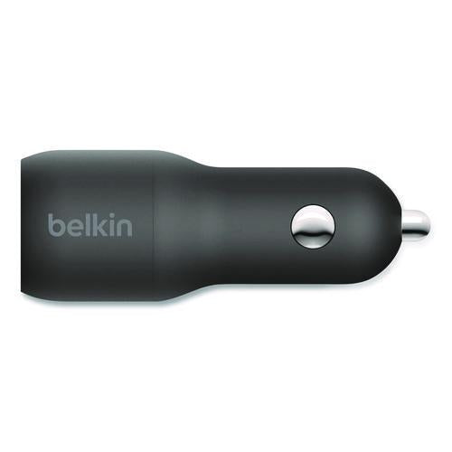 Image of Belkin® CCB004BT1MBK-B5 BOOST CHARGE Dual Car Charger with PPS, USB-A/USB-C, Black