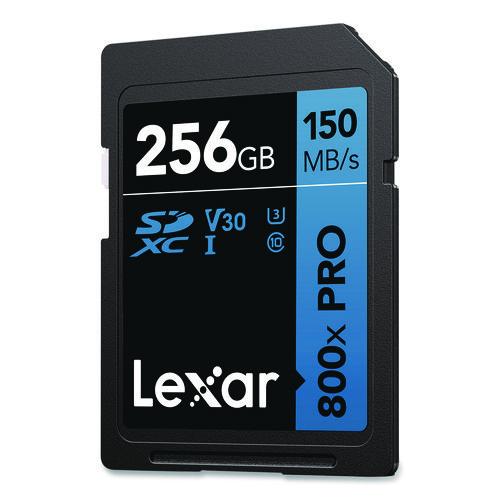 Image of Lexar LSD800P-256G-BU High-Performance PRO BLUE Series SDXC Memory Card, UHS-I V30 U1 Class 10, 256 GB
