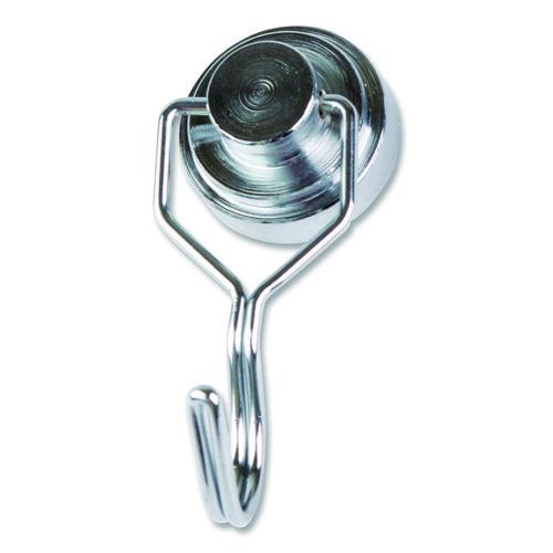 Image of Teacher Created Resources TCR20787 Magnetic Classroom Hooks, 5.25" Long Hook, 3.75" Diameter Base, Silver, 2/Pack