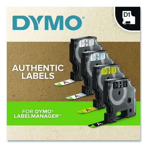 Image of DYMO® 1926208 D1 Standard Labels, 0.5" x 23 ft, Black Print on White Tape, 2/Pack