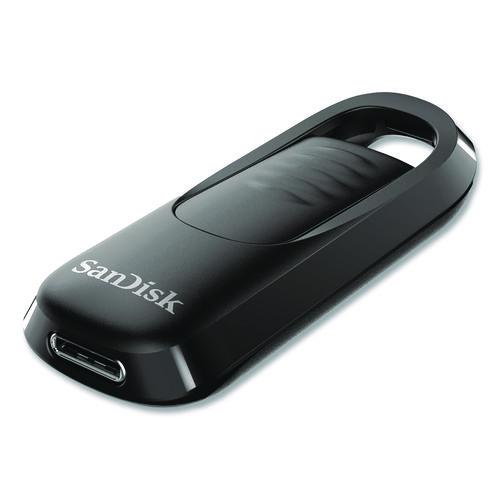 Image of SanDisk® SDCZ480256GA46 Ultra Slider USB 3.2 Type C Flash Drive, 256 GB, Black