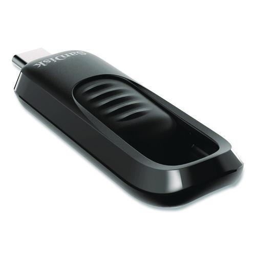 Image of SanDisk® SDCZ480256GA46 Ultra Slider USB 3.2 Type C Flash Drive, 256 GB, Black