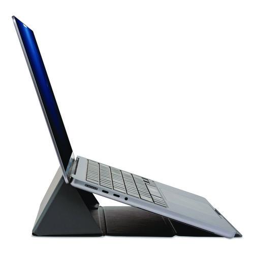 Image of Allsop® 32670 Foldio Laptop and Tablet Stand, +30 Tilt, 9.5" x 14.5" x 3", Black, Supports 7 lb