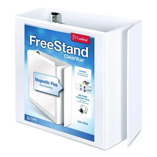 Image of Cardinal® 43150 Freestand Easy Open Locking Slant-D Ring Binder, 3 Rings, 5" Capacity, 11 X 8.5, White