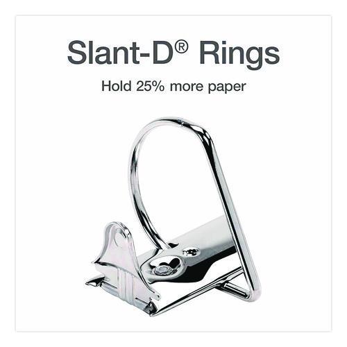 Image of Cardinal® 26301 XtraLife ClearVue Non-Stick Slant-D Ring Binder, 3 Rings, 1" Capacity, 11 x 8.5, Black