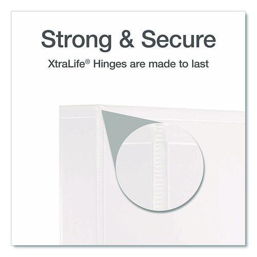 Image of Cardinal® 26310 XtraLife ClearVue Non-Stick Slant-D Ring Binder, 3 Rings, 1.5" Capacity, 11 x 8.5, White