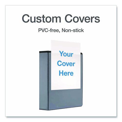 Image of Cardinal® 26321 XtraLife ClearVue Non-Stick Slant-D Ring Binder, 3 Rings, 2" Capacity, 11 x 8.5, Black