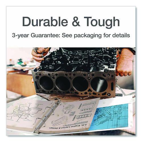 Image of Cardinal® 26330 XtraLife ClearVue Non-Stick Slant-D Ring Binder, 3 Rings, 3" Capacity, 11 x 8.5, White