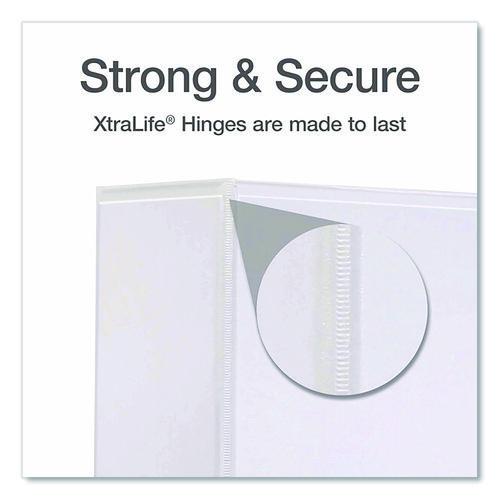 Image of Cardinal® 26330 XtraLife ClearVue Non-Stick Slant-D Ring Binder, 3 Rings, 3" Capacity, 11 x 8.5, White