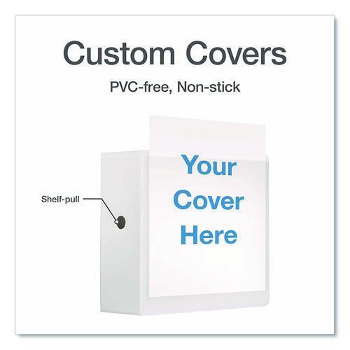 Image of Cardinal® 26350 XtraLife ClearVue Non-Stick Slant-D Ring Binder, 3 Rings, 5" Capacity, 11 x 8.5, White