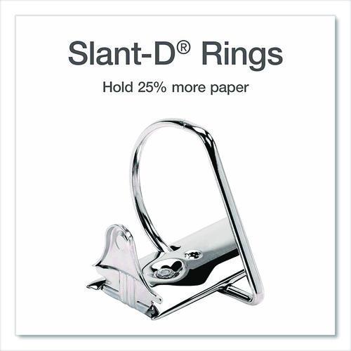 Image of Cardinal® 26360 XtraLife ClearVue Non-Stick Slant-D Ring Binder, 3 Rings, 6" Capacity, 11 x 8.5, White