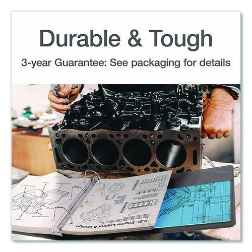 Image of Cardinal® 26361 XtraLife ClearVue Non-Stick Slant-D Ring Binder, 3 Rings, 6" Capacity, 11 x 8.5, Black