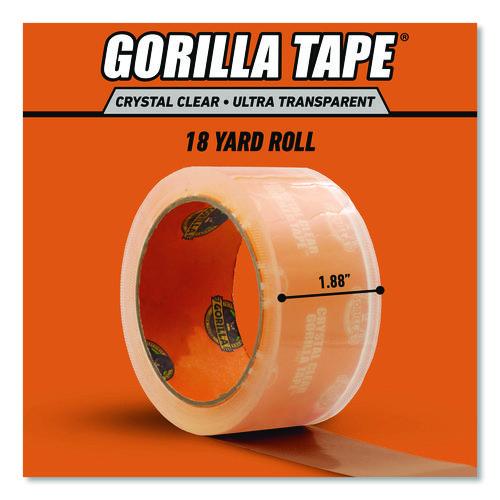 Image of Gorilla® 6060002 Crystal Clear Tape, 3" Core, 1.88" x 18 yds