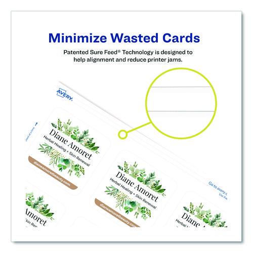 Image of Avery® 35702 Clean Edge Square Cards, Inkjet, 2.5 x 2.5, 9 Cards/Sheet, 20 Sheets/Pack