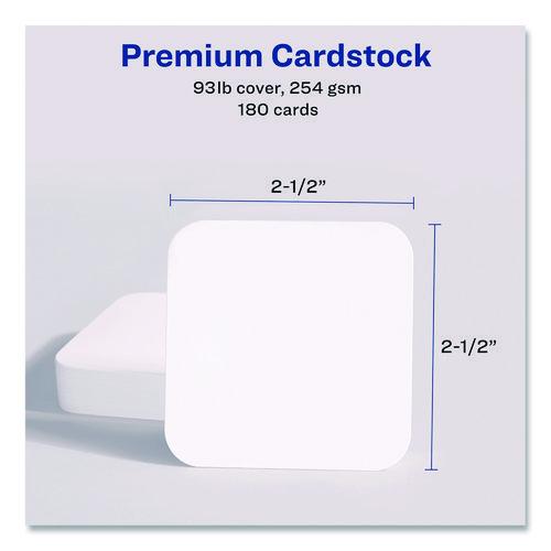 Image of Avery® 35702 Clean Edge Square Cards, Inkjet, 2.5 x 2.5, 9 Cards/Sheet, 20 Sheets/Pack