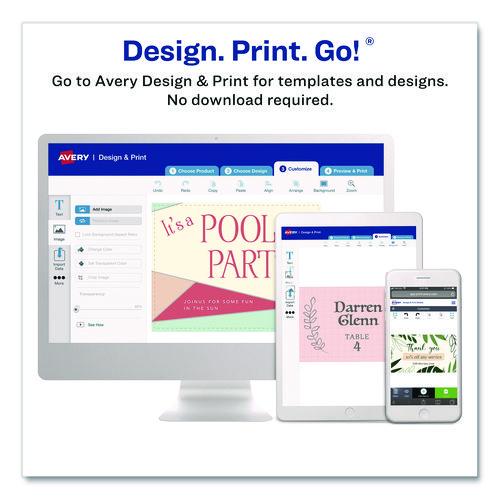 Image of Avery® 35702 Clean Edge Square Cards, Inkjet, 2.5 x 2.5, 9 Cards/Sheet, 20 Sheets/Pack