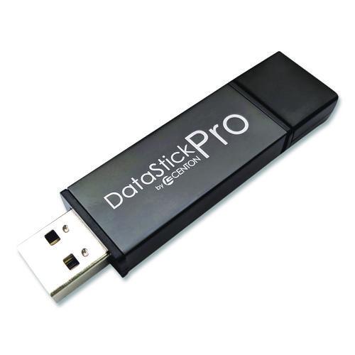 Image of Centon DataStick Pro USB 2.0 Type A Flash Drive, 8 GB, Gray, 10/Pack
